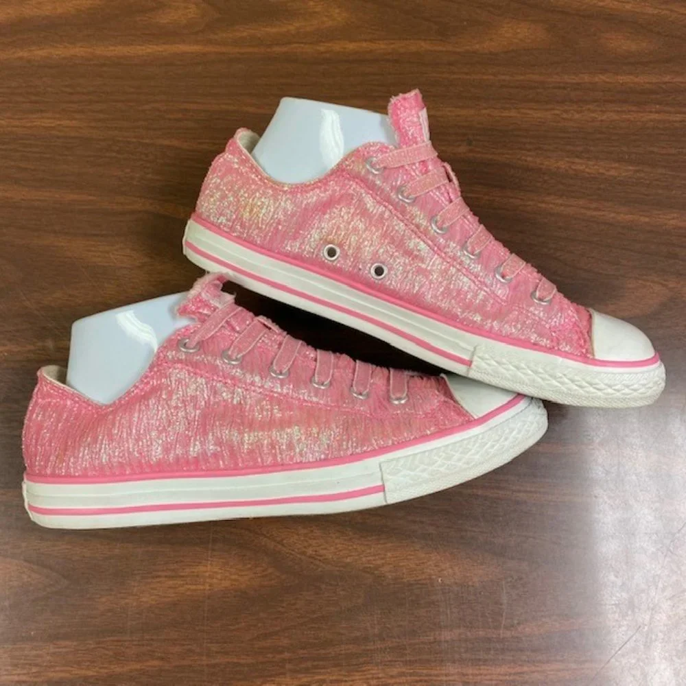 Converse All Star Chuck Taylor Low Top Shimmer Sneakers, size J‎ 5.5, W 7, EU 38